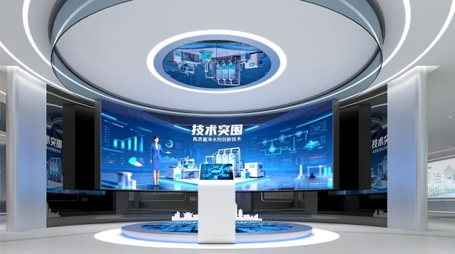 成都环境集团汇锦水务数字化展厅空间设计细节效果图二